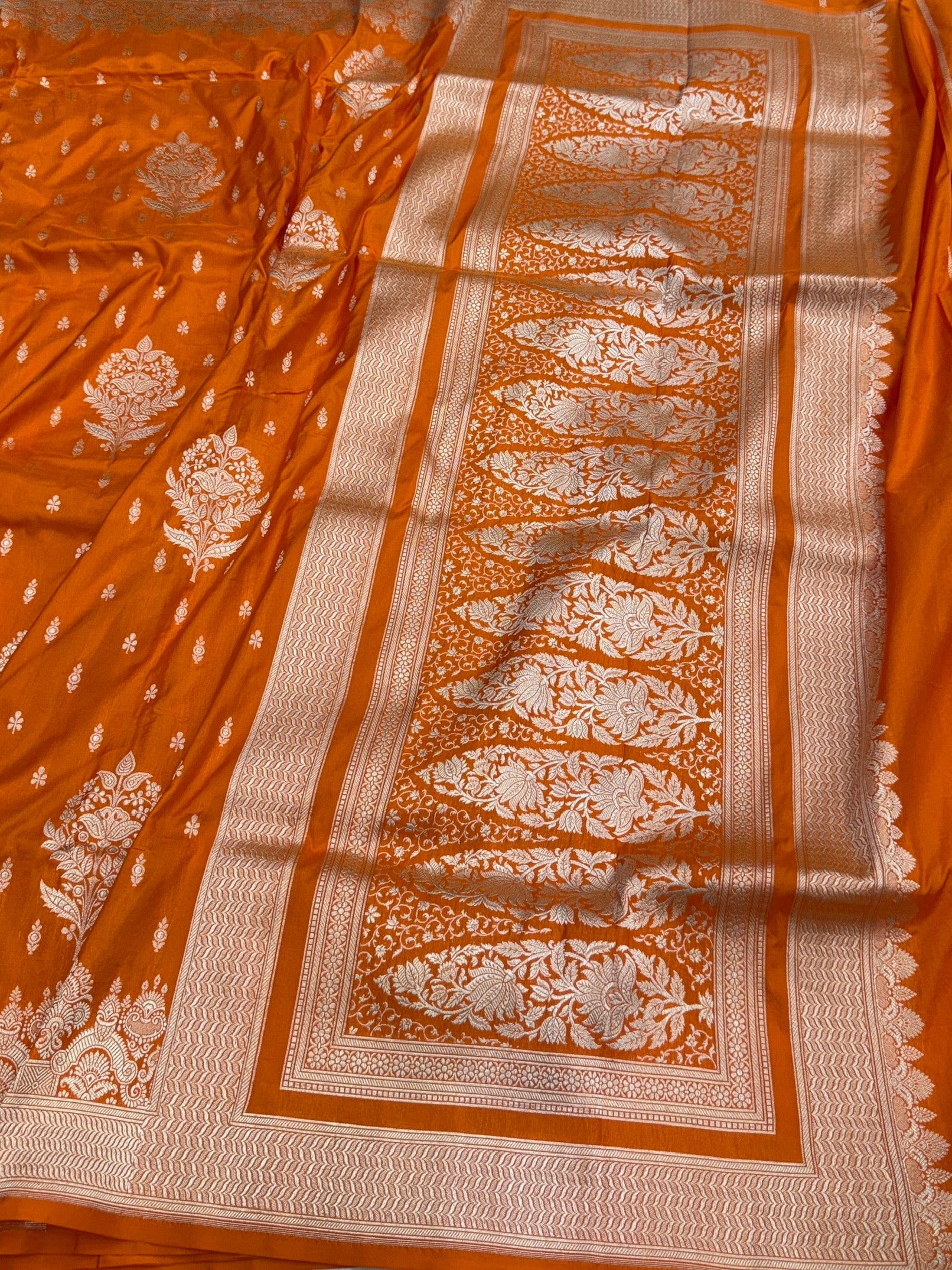 Banarasi Pure Katan Silk Saree | Pure Silk | Cutwork Technique | Banarasi Katan Silk Saree - Image 8