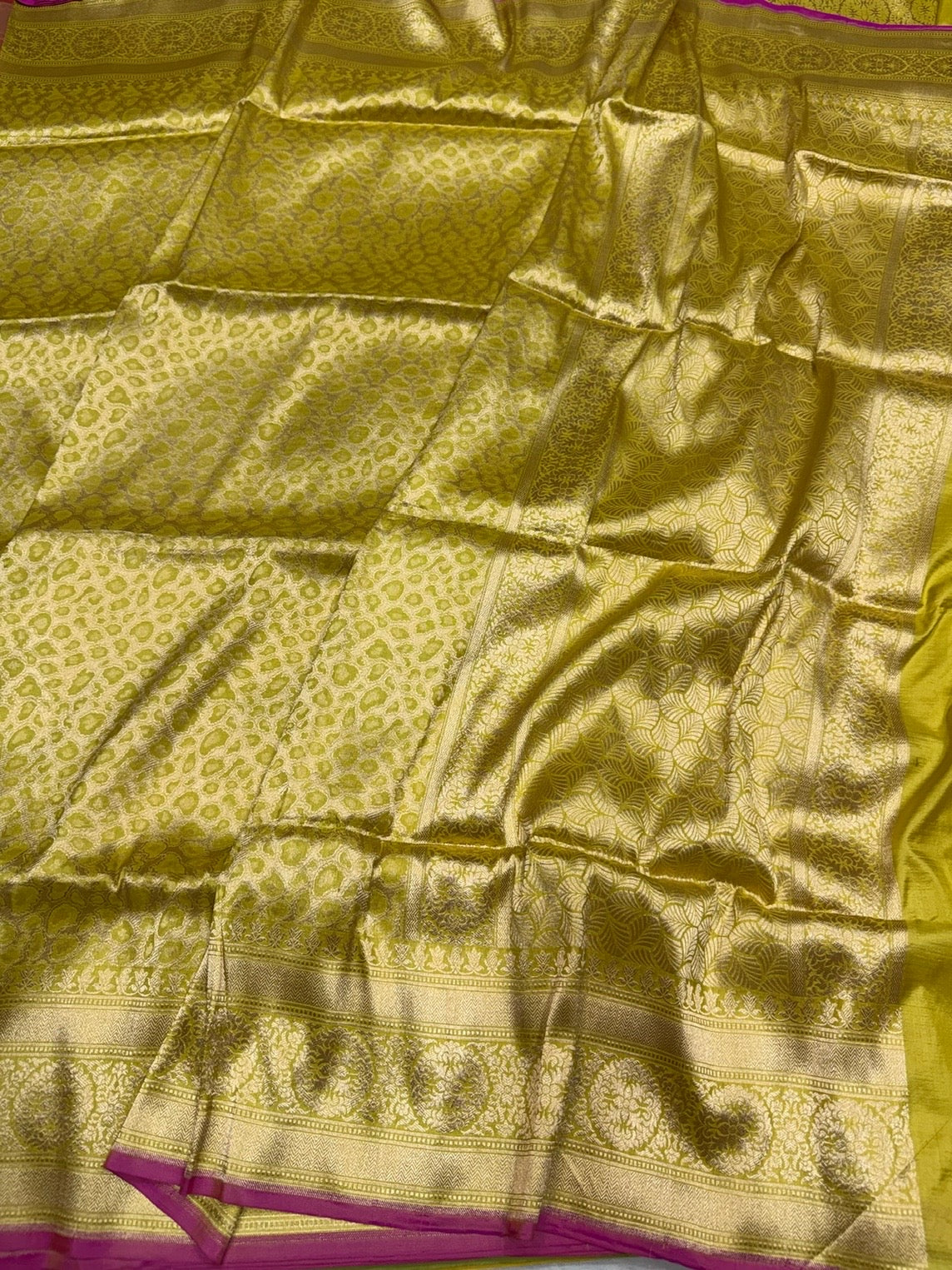 Banarasi Pure Silk Brocade Saree | 100% Pure Katan Silk with Minakari Work - Image 4