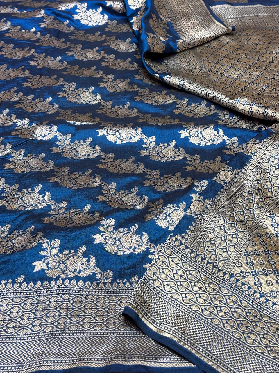Banarasi Pure Katan Silk Saree | Pure Silk | Cutwork Technique | Banarasi Katan Silk Saree - Image 5