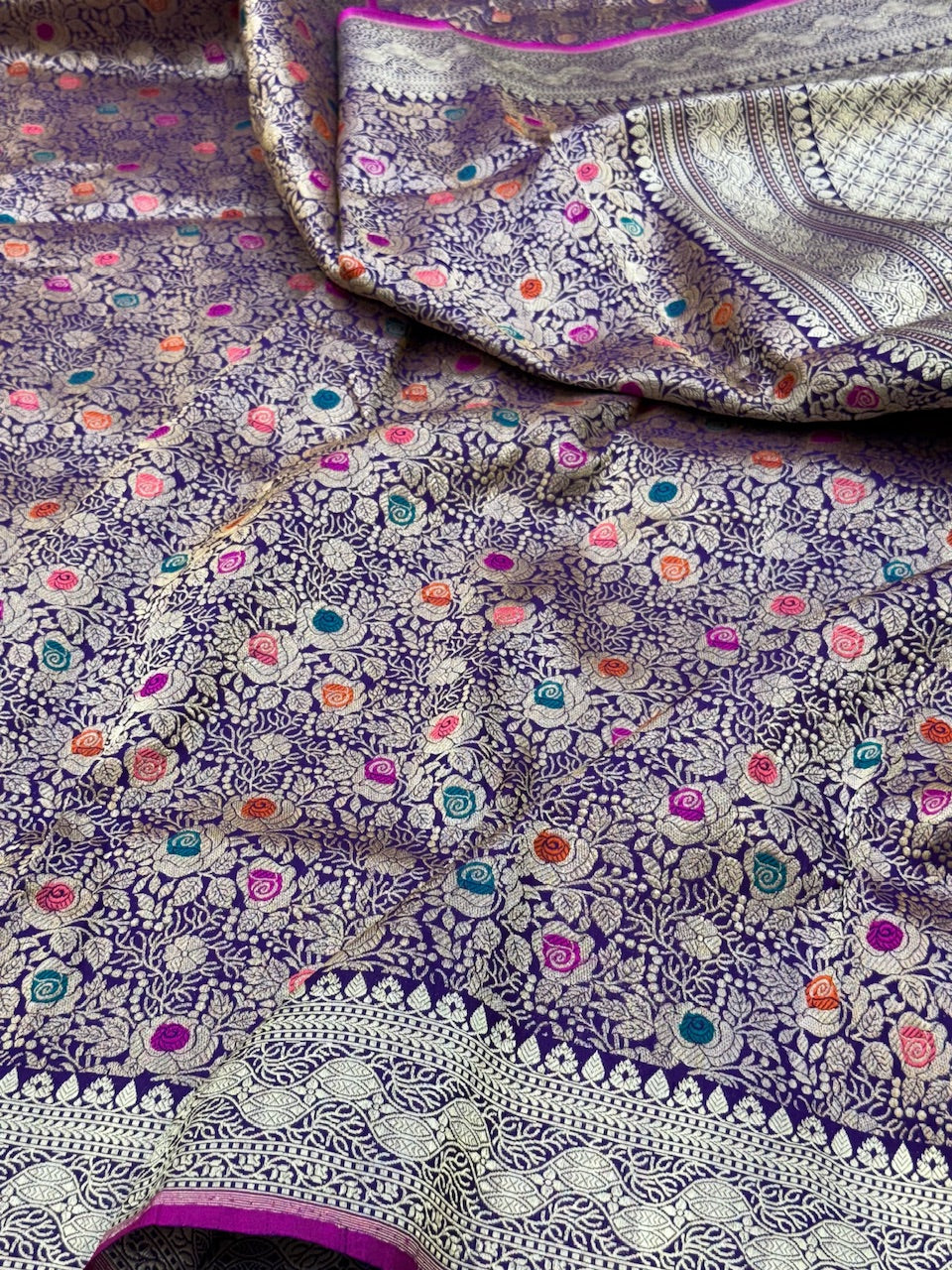 Handwoven Banarasi Pure Silk Brocade Saree - Image 3