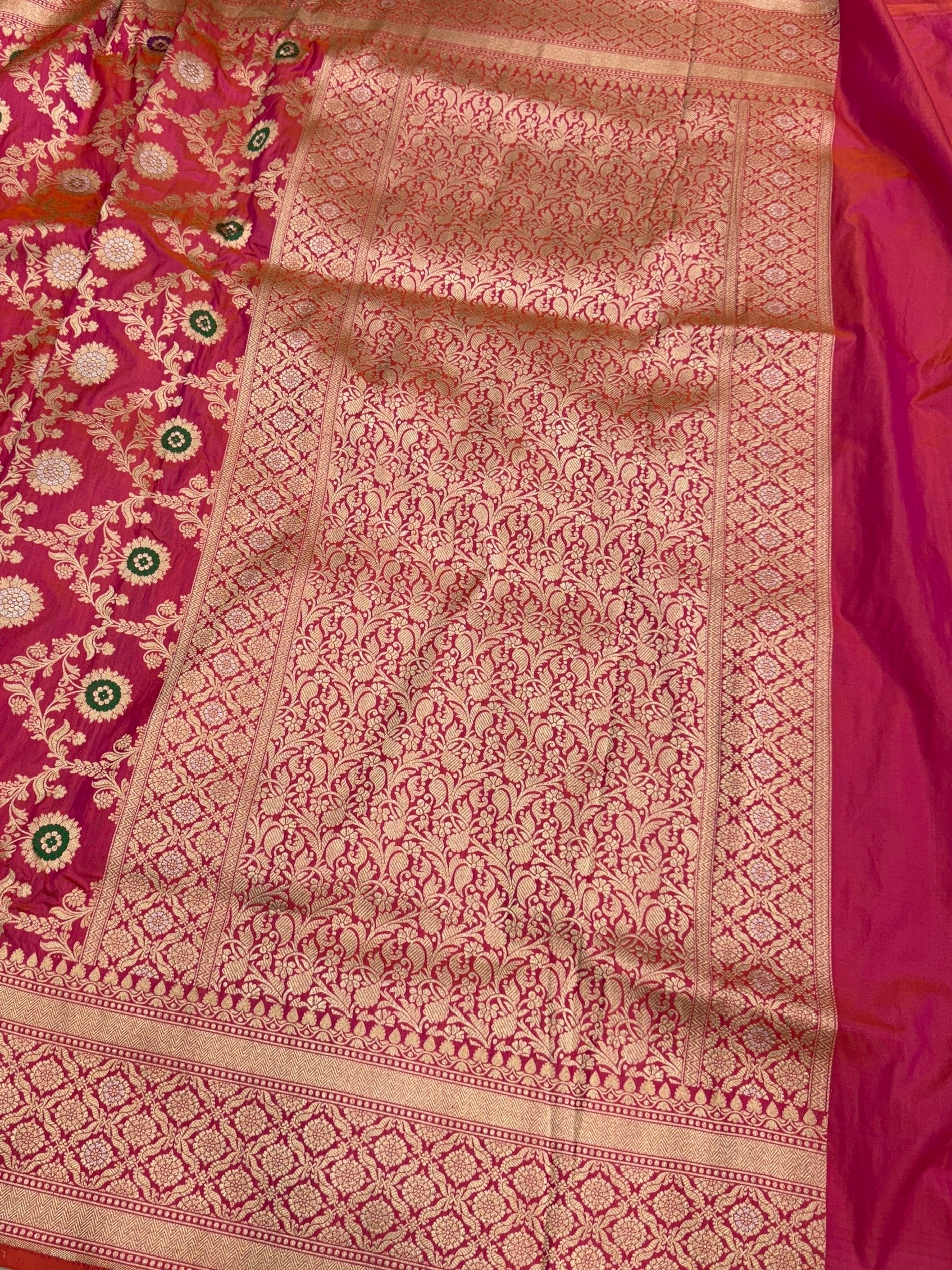 Banarasi Minakari Pure Katan Silk Saree | Pure Silk | Minakari Work | Cutwork Technique | Banarasi Katan Silk Saree - Image 7