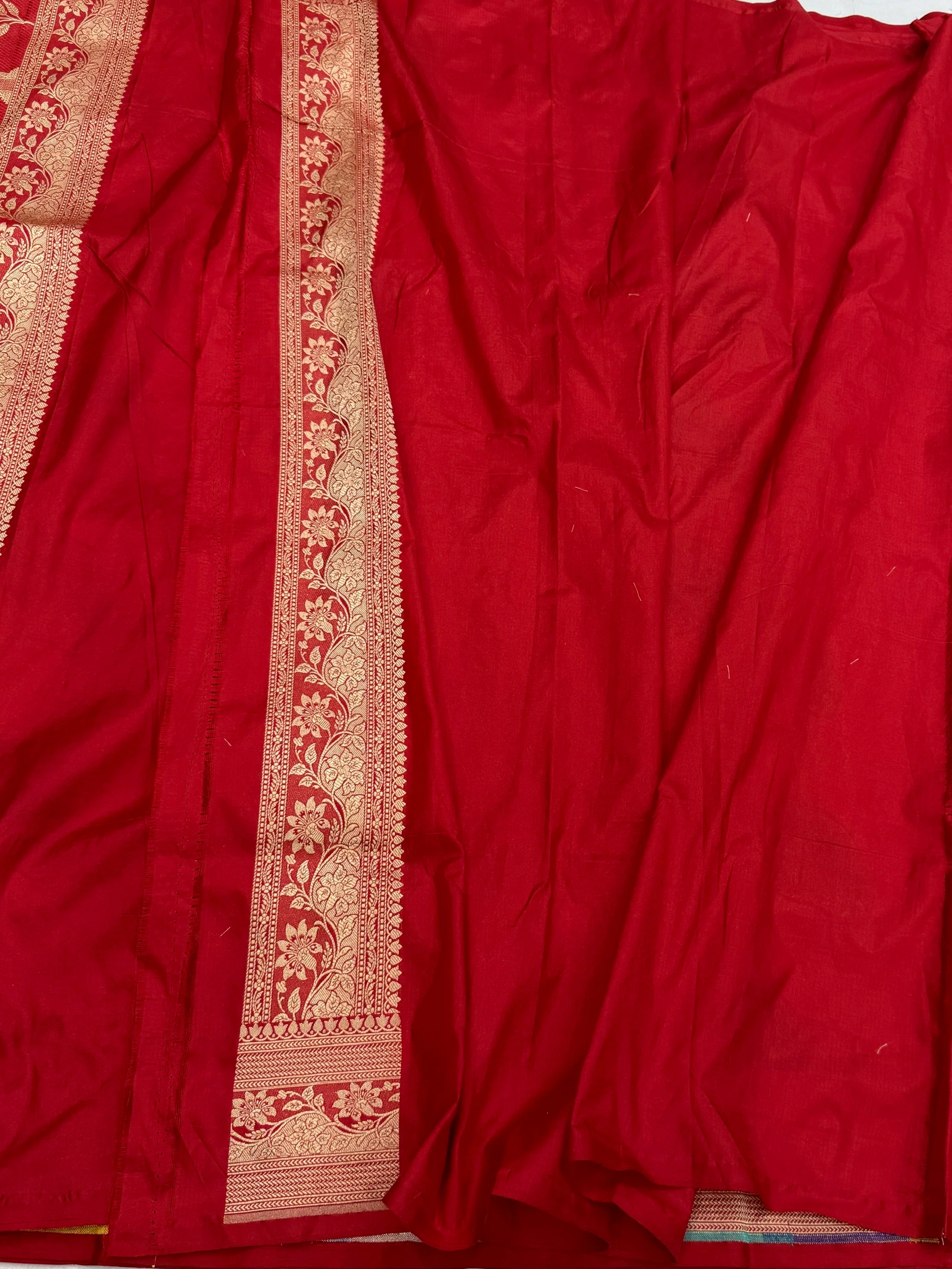Multicolour Banarasi Pure Silk Saree – Cutwork Weave in 100% Pure Katan Silk - Image 5