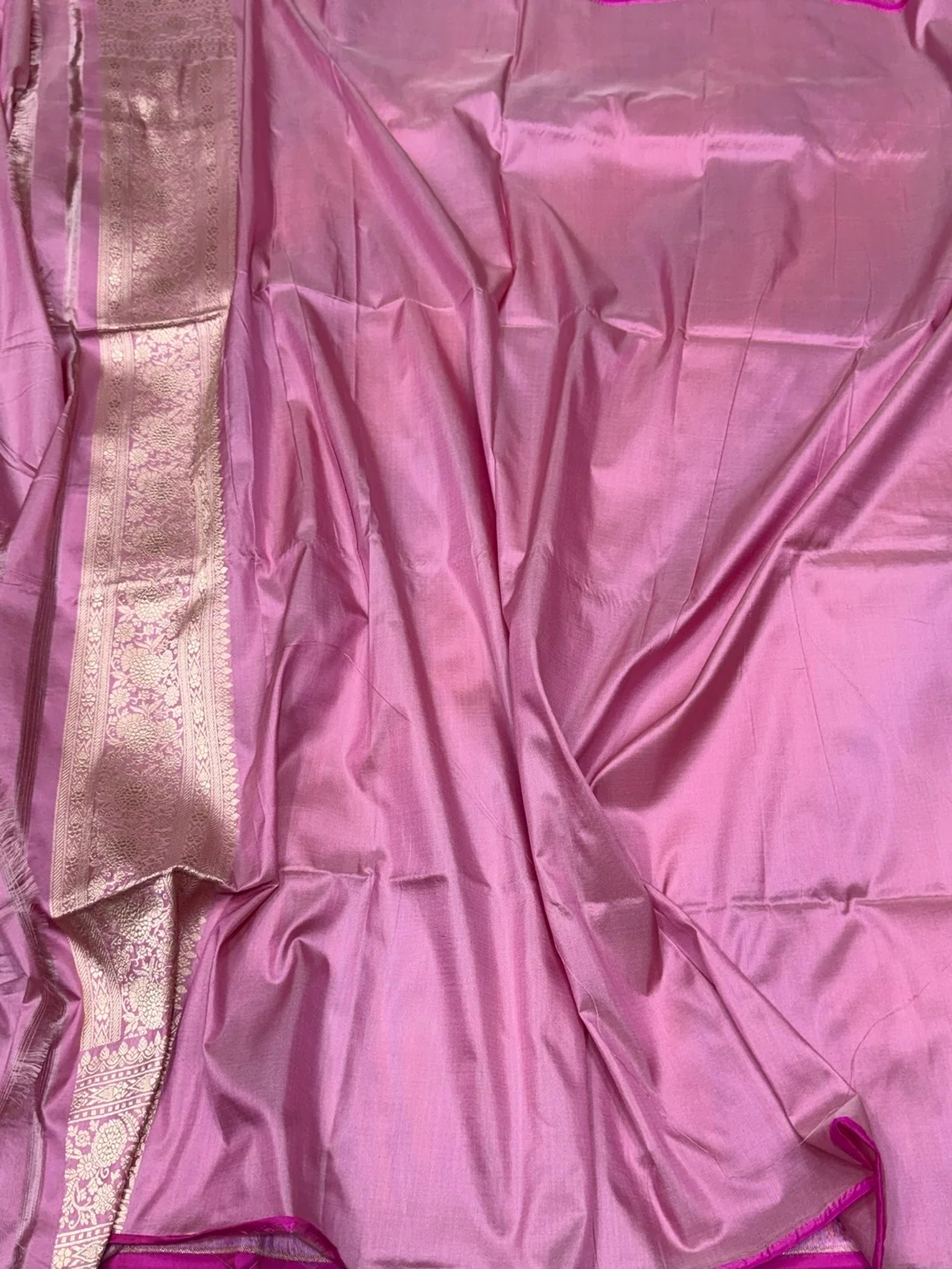 Multicolour Banarasi Pure Silk Saree – Cutwork Weave in 100% Pure Katan Silk - Image 2