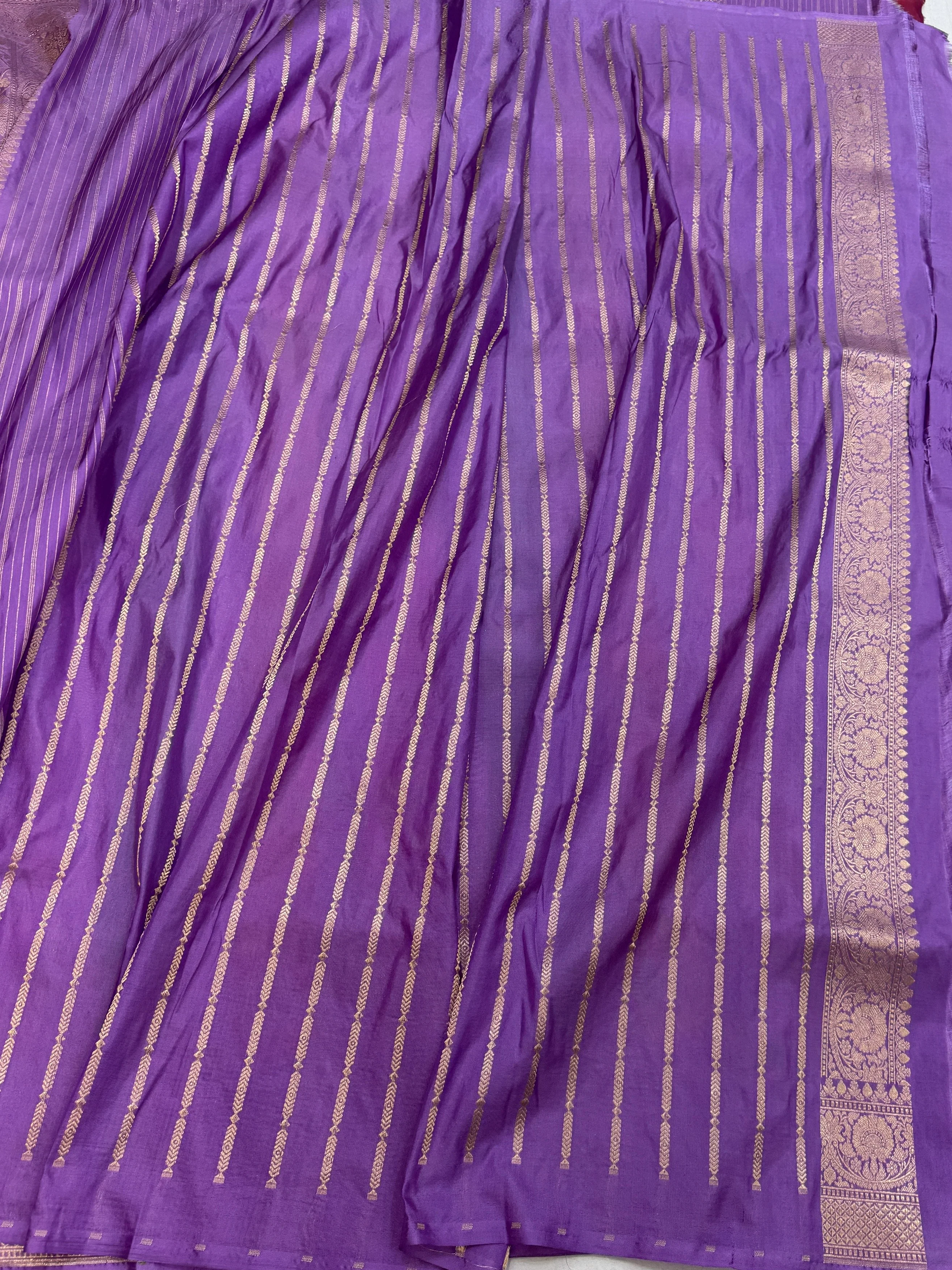 Multicolour Banarasi Pure Silk Saree – Cutwork Weave in 100% Pure Katan Silk - Image 11