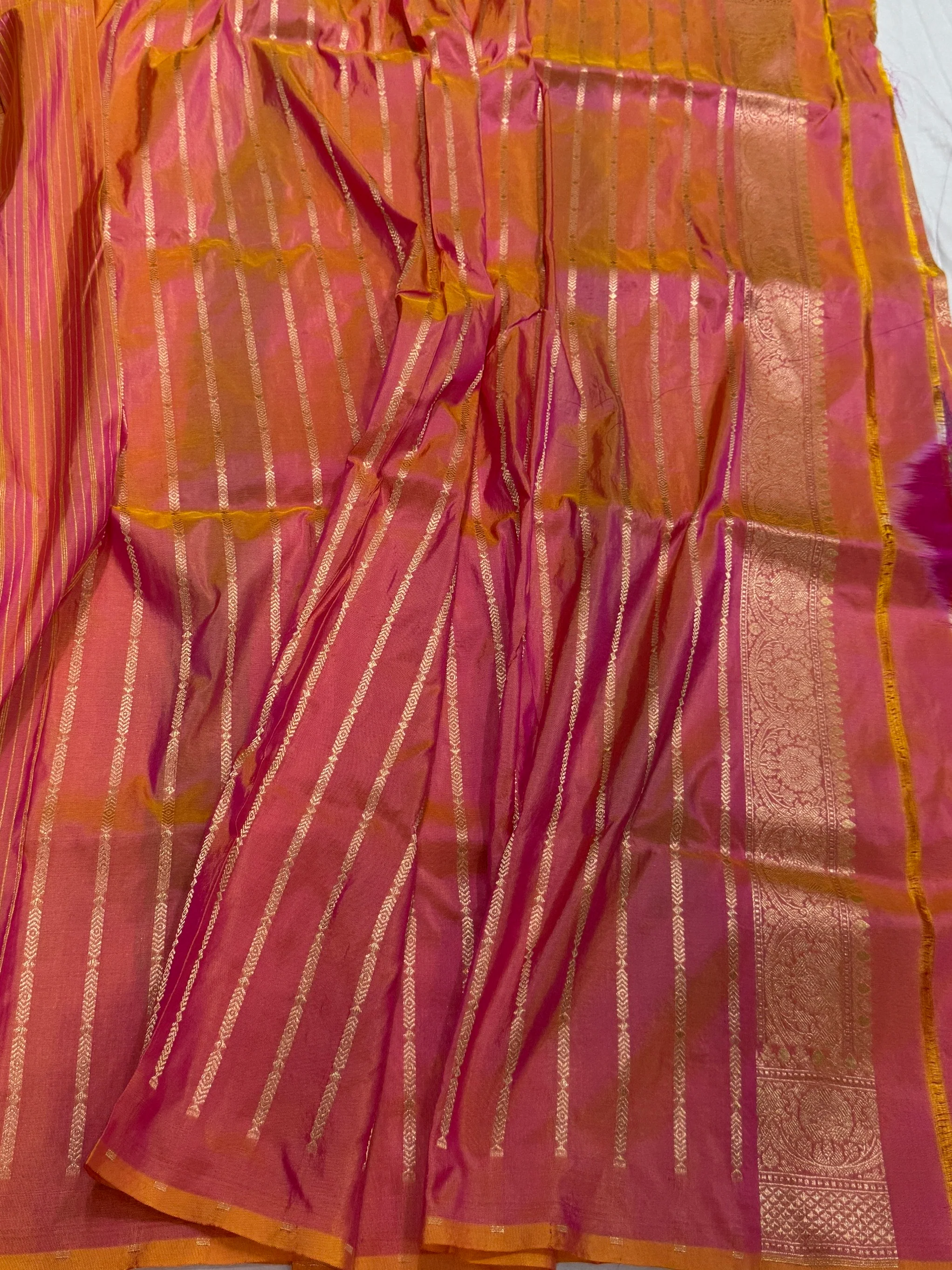 Multicolour Banarasi Pure Silk Saree – Cutwork Weave in 100% Pure Katan Silk - Image 17