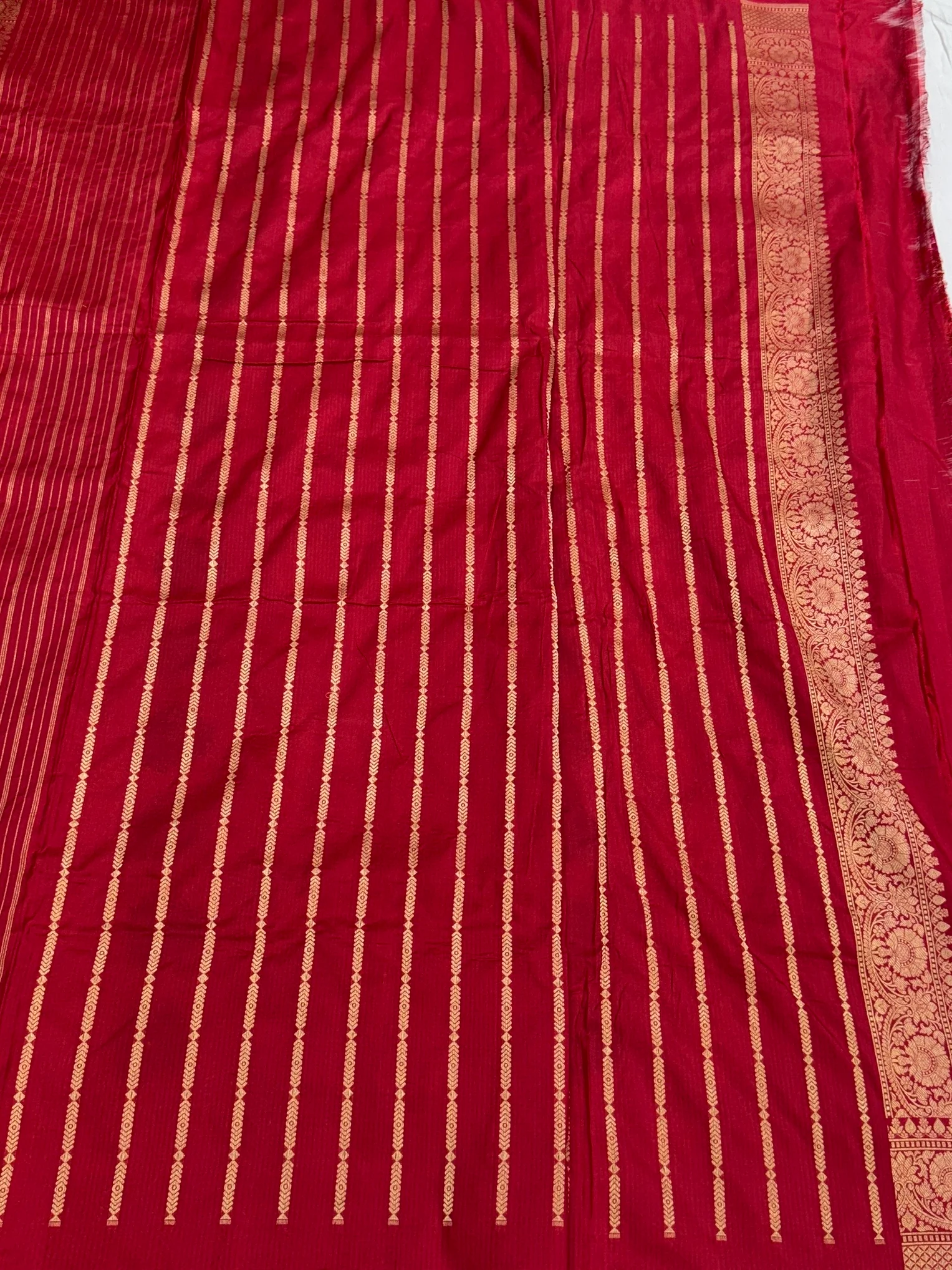 Multicolour Banarasi Pure Silk Saree – Cutwork Weave in 100% Pure Katan Silk - Image 2