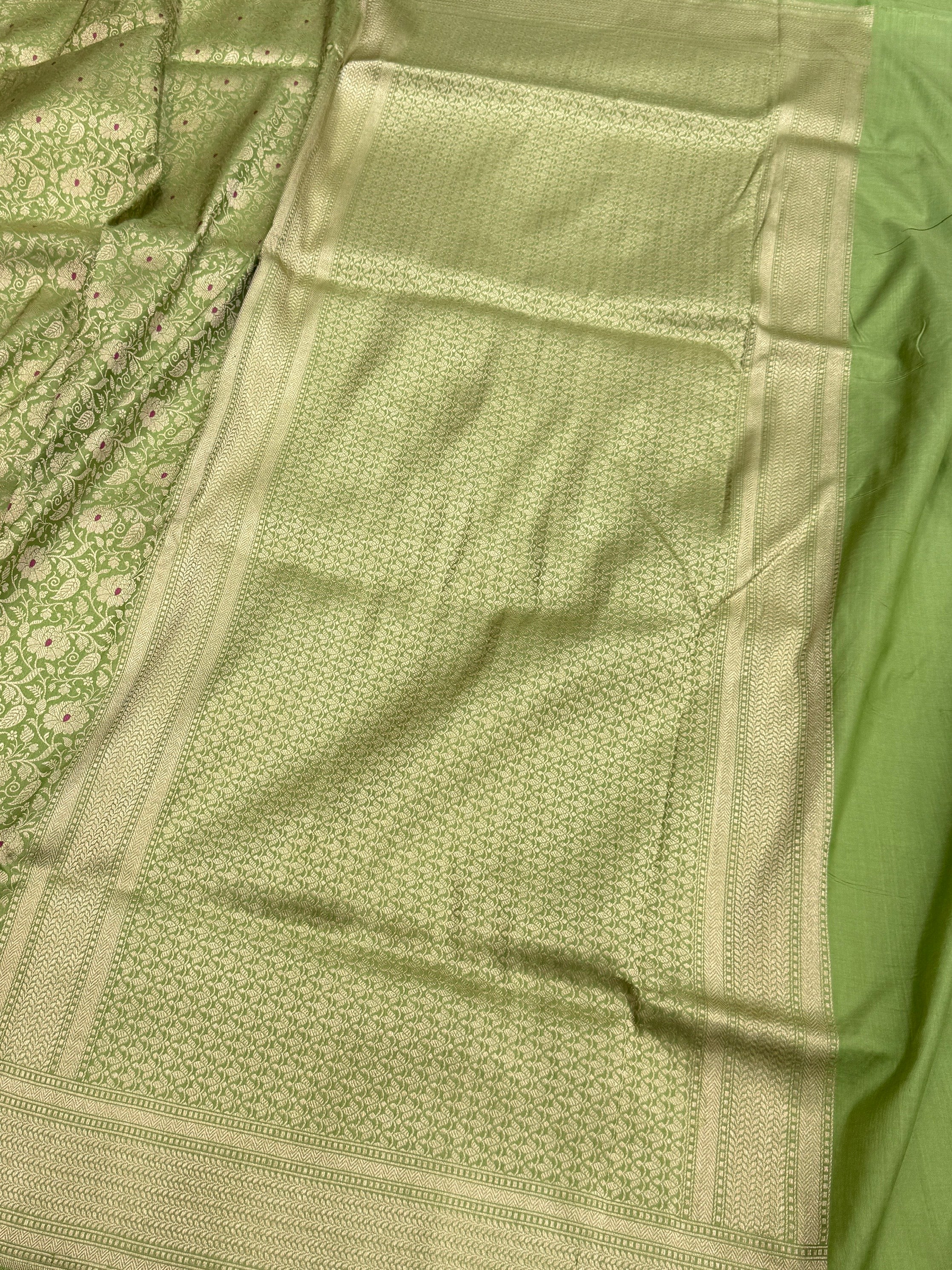 Banarasi Minakari Pure Katan Silk Brocade Saree – Rich Traditional Brocade Weave - Image 16