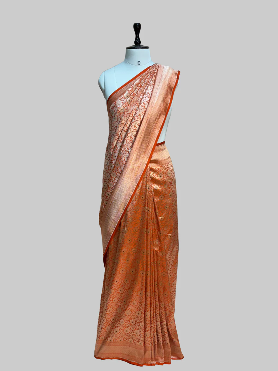 Banarasi Minakari Pure Katan Silk Brocade Saree – Rich Traditional Brocade Weave - Image 6