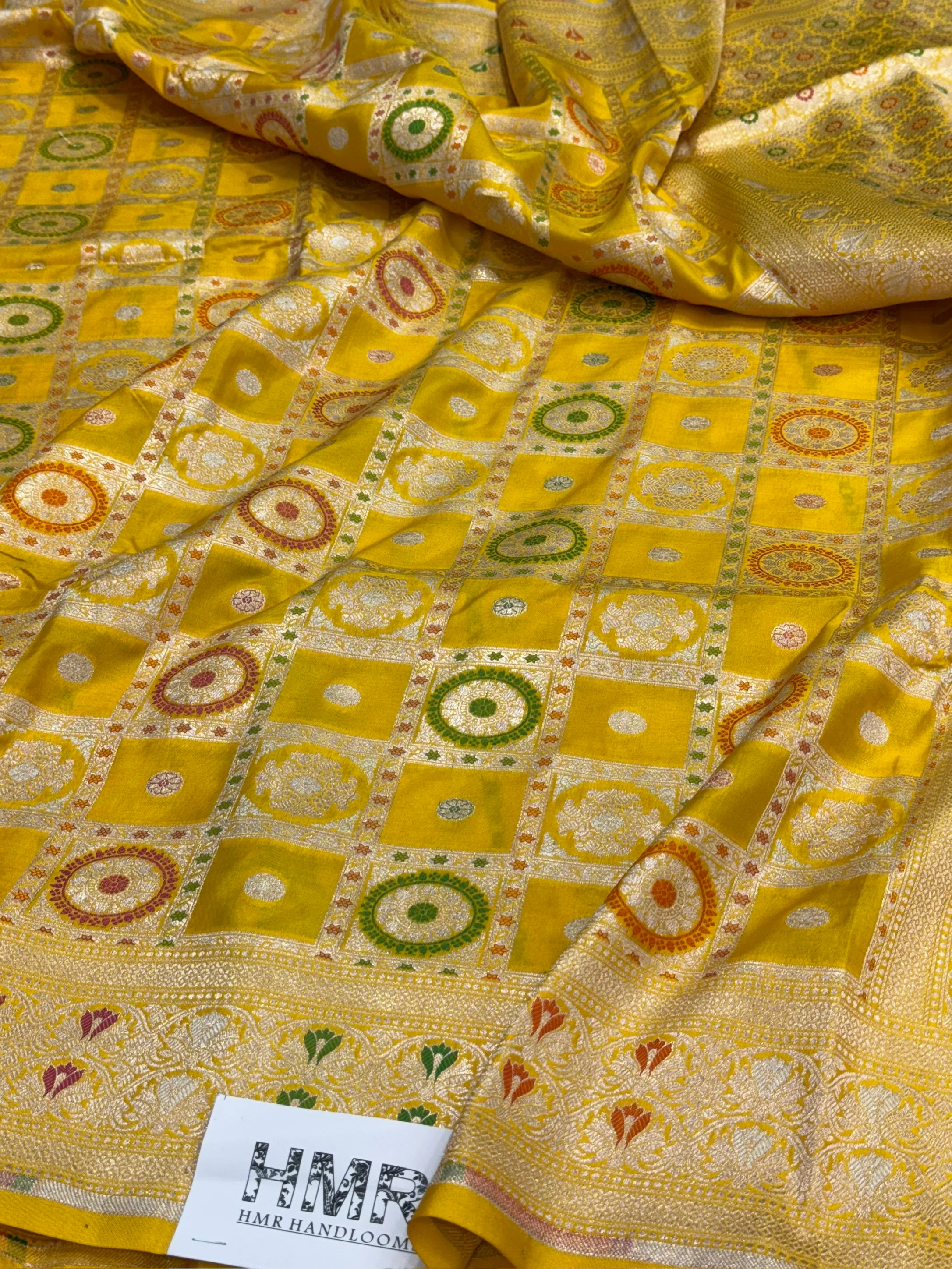 Banarasi Minakari Pure Katan Silk Saree | Pure Silk | Minakari Work | Cutwork Technique | Banarasi Katan Silk Saree - Image 13