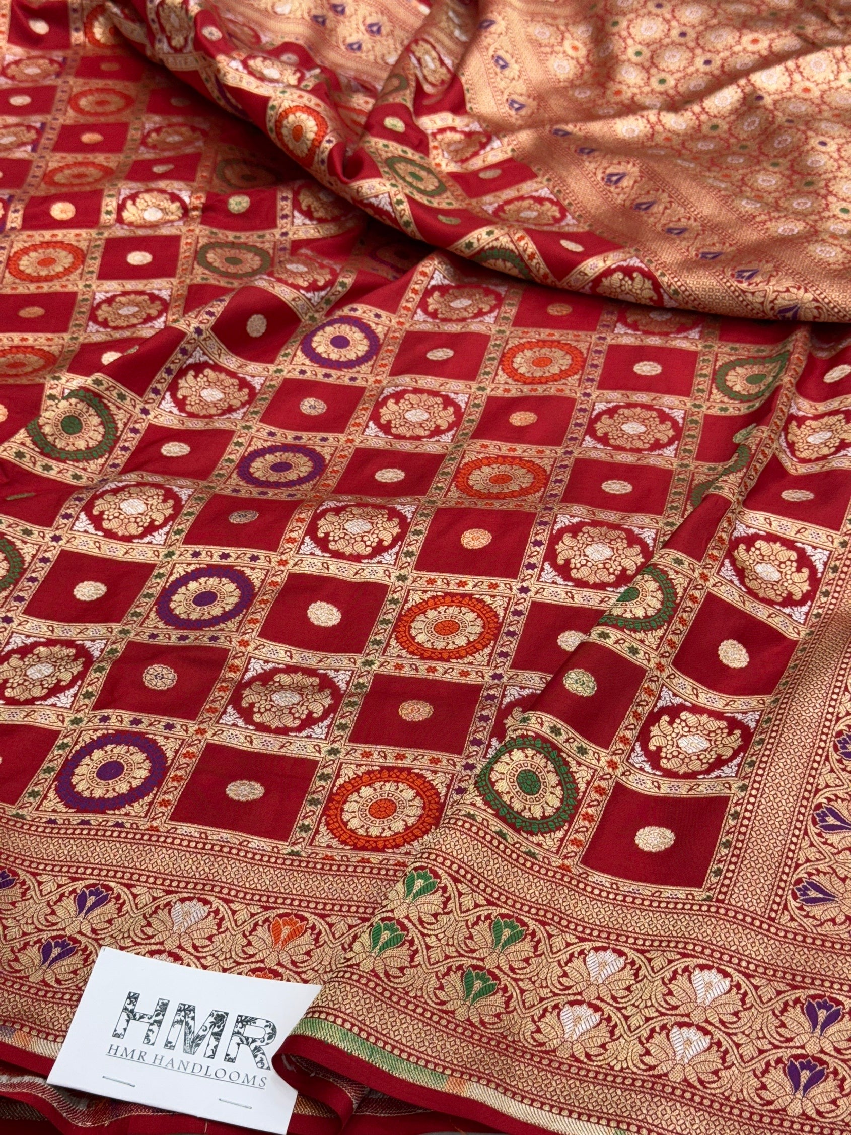 Banarasi Minakari Pure Katan Silk Saree | Pure Silk | Minakari Work | Cutwork Technique | Banarasi Katan Silk Saree - Image 18