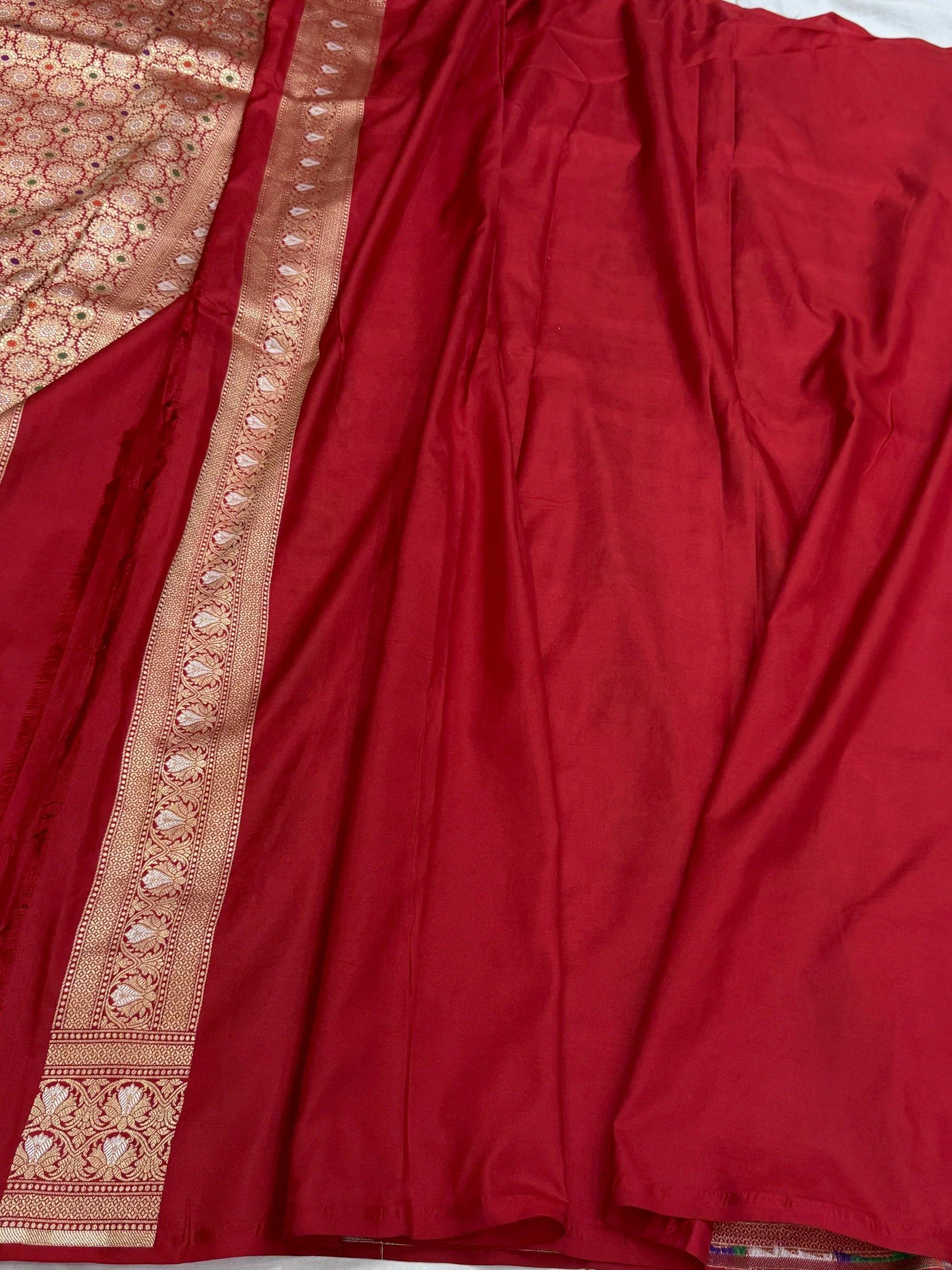 Banarasi Minakari Pure Katan Silk Saree | Pure Silk | Minakari Work | Cutwork Technique | Banarasi Katan Silk Saree - Image 19