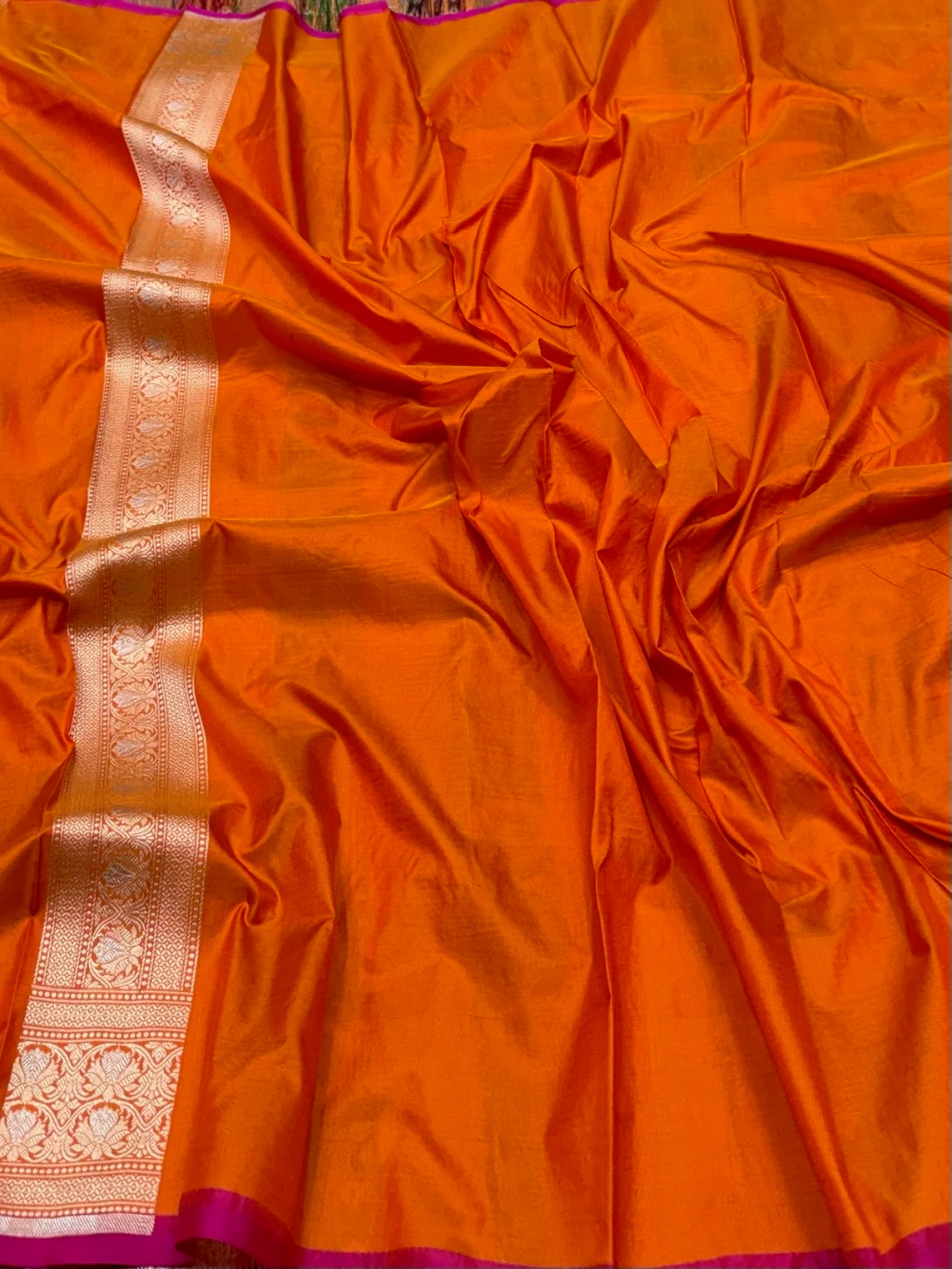 Banarasi Minakari Pure Katan Silk Saree | Pure Silk | Minakari Work | Cutwork Technique | Banarasi Katan Silk Saree - Image 5