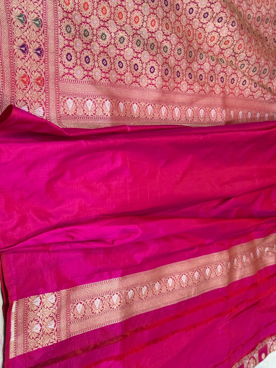 Banarasi Minakari Pure Katan Silk Saree | Pure Silk | Minakari Work | Cutwork Technique | Banarasi Katan Silk Saree - Image 8