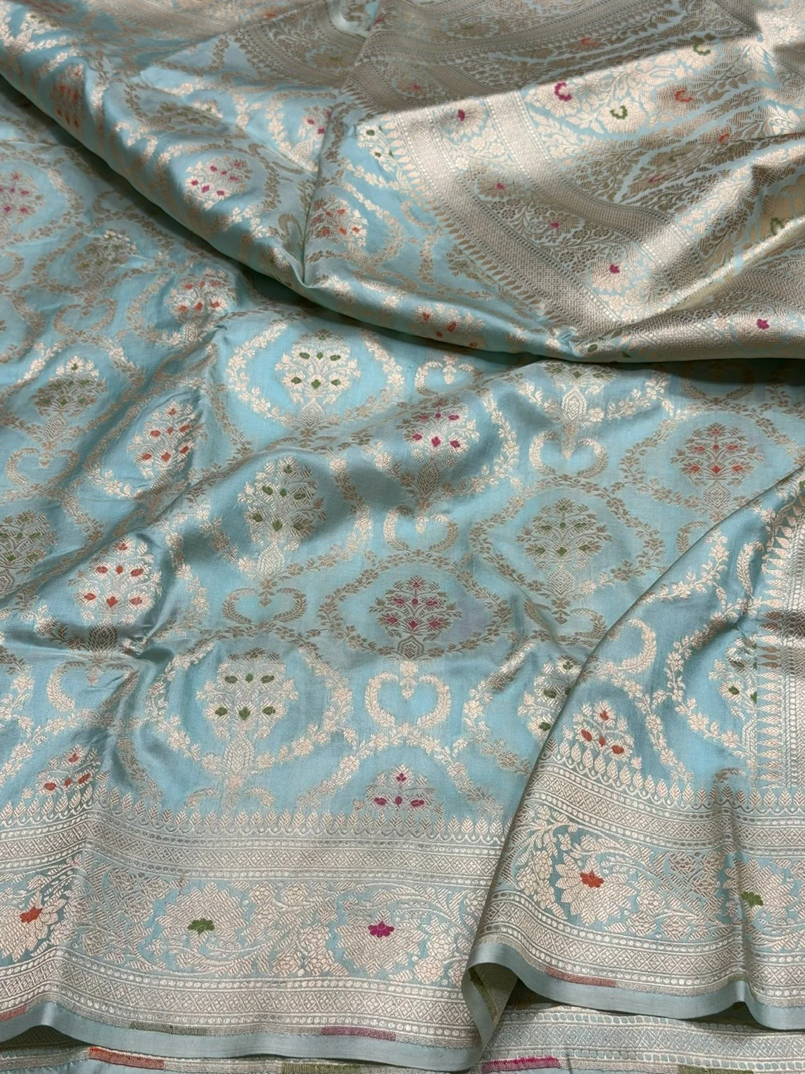 Banarasi Minakari Pure Katan Silk Saree | Pure Silk | Minakari Work | Cutwork Technique | Banarasi Katan Silk Saree