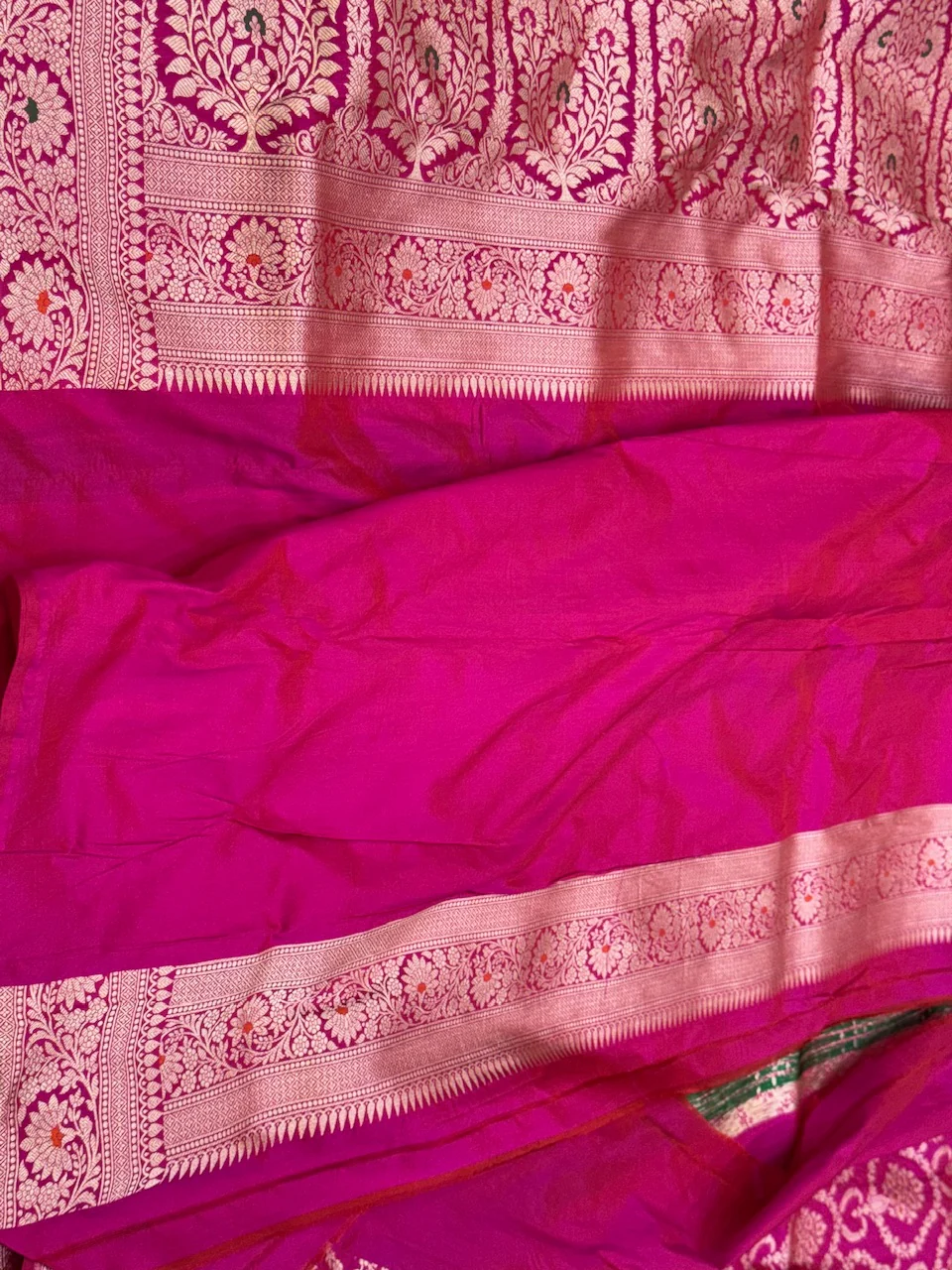 Banarasi Minakari Pure Katan Silk Saree | Pure Silk | Minakari Work | Cutwork Technique | Banarasi Katan Silk Saree - Image 7