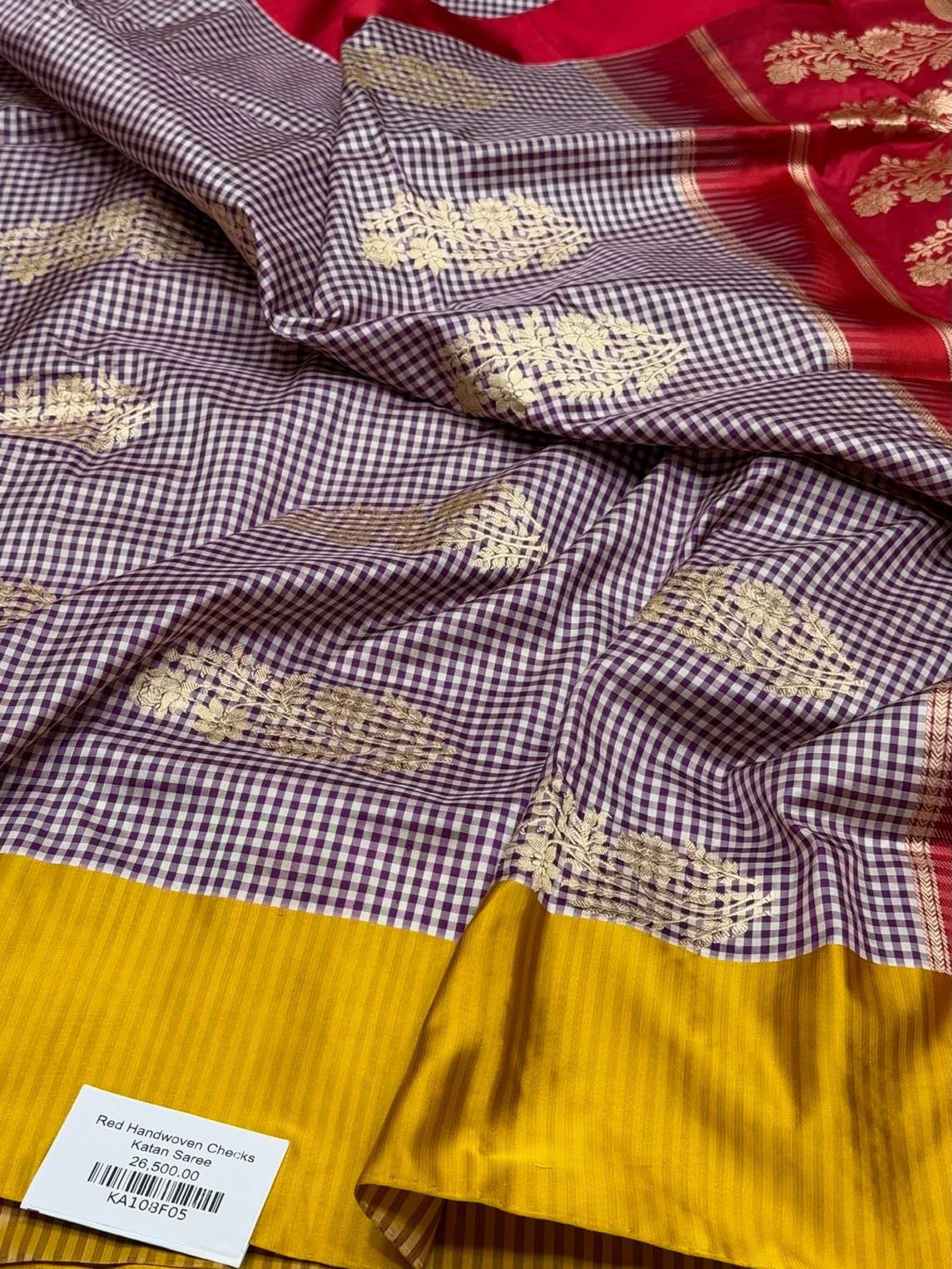 Red Handwoven Pure Banarasi Silk Saree