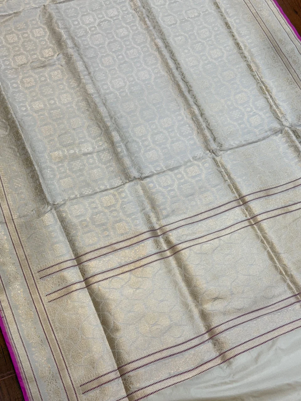 Banarasi Pure Katan Silk Saree | Pure Silk | Cutwork Technique | Banarasi Katan Silk Saree - Image 17