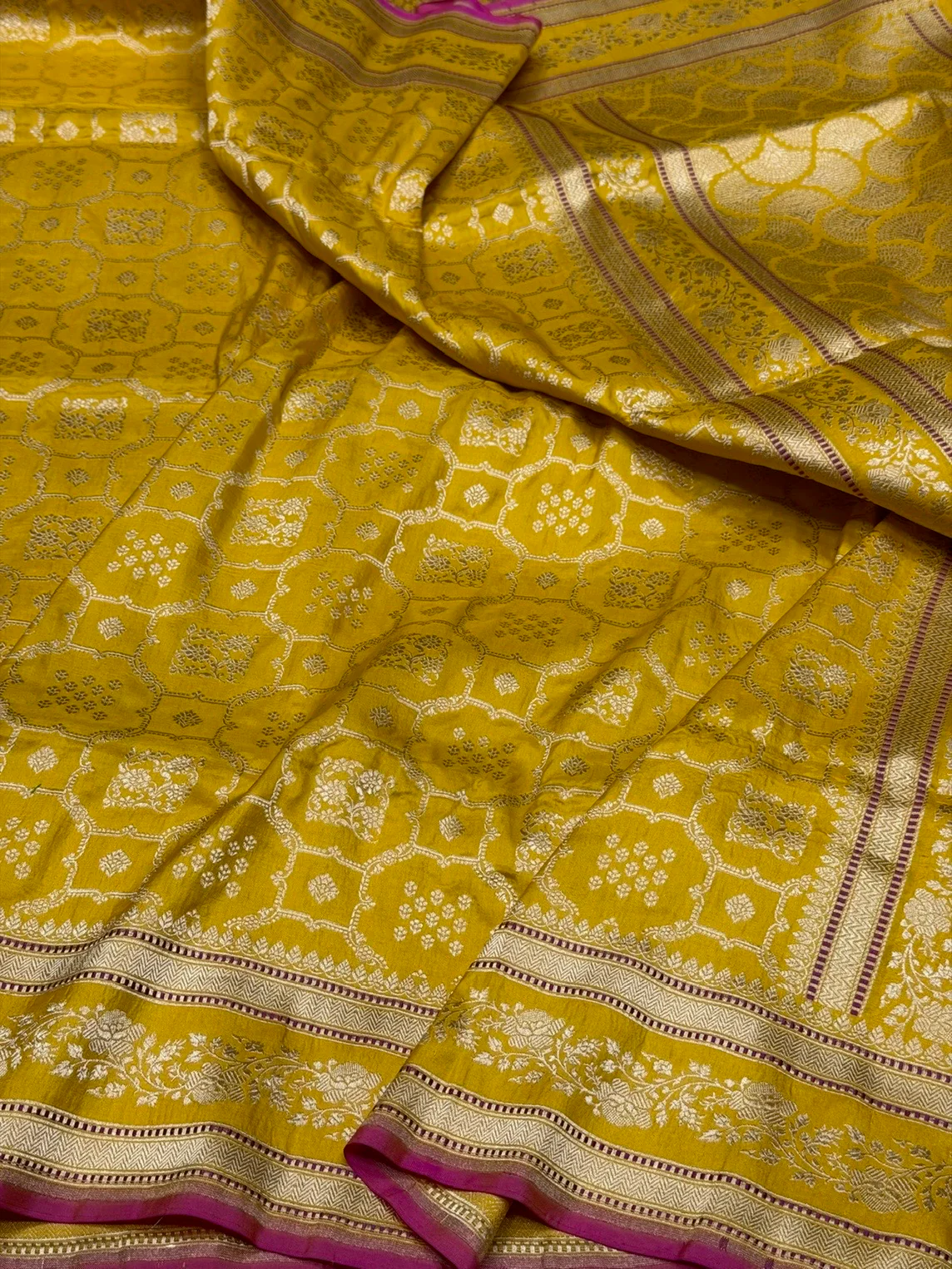 Banarasi Pure Katan Silk Saree | Pure Silk | Cutwork Technique | Banarasi Katan Silk Saree - Image 5
