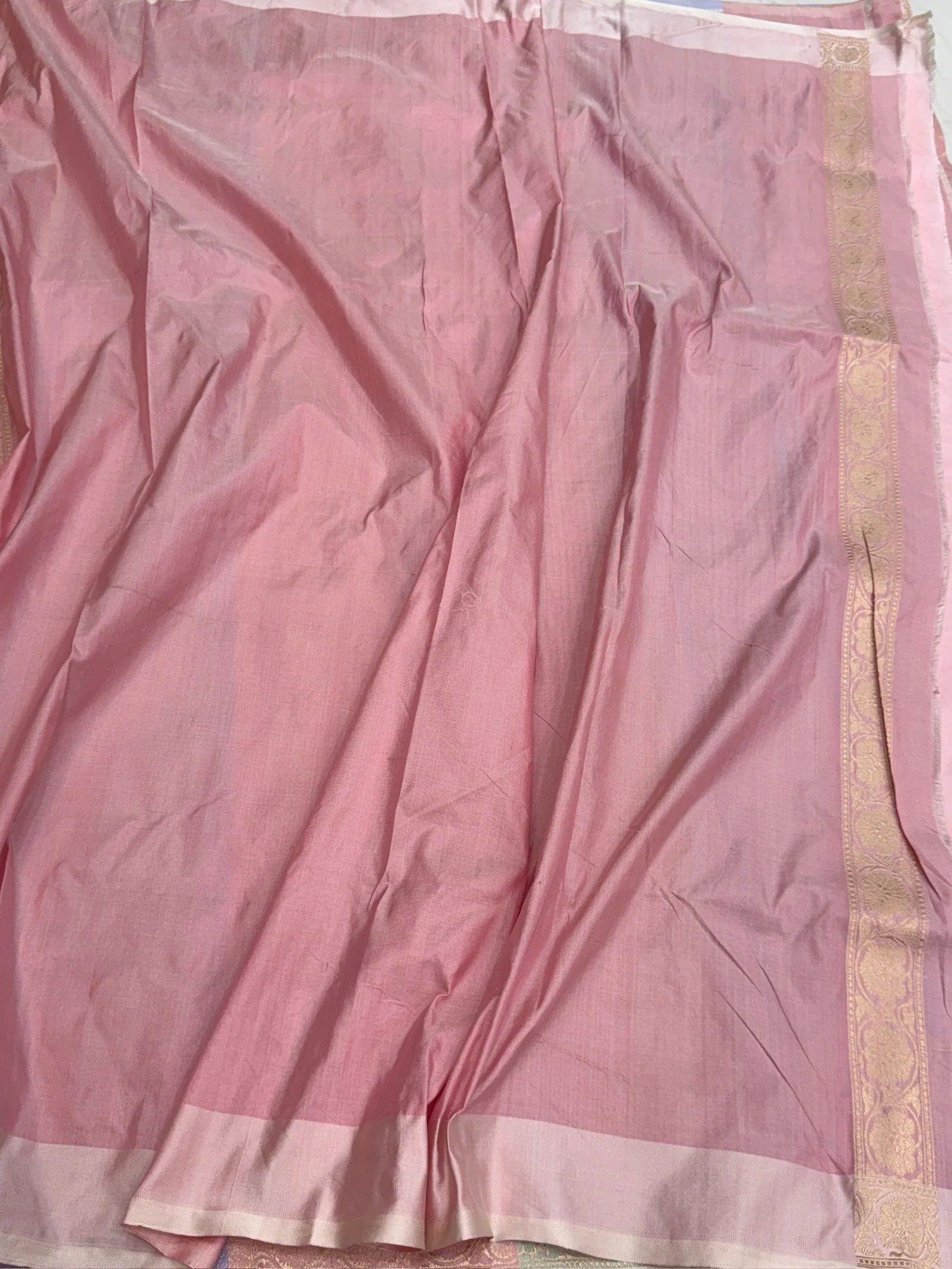 Multicolour Banarasi Pure Silk Saree – Cutwork Weave in 100% Pure Katan Silk - Image 12