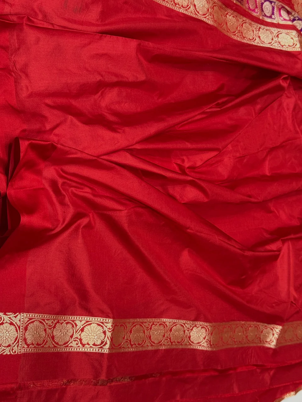 Multicolour Banarasi Pure Silk Saree – Cutwork Weave in 100% Pure Katan Silk - Image 15