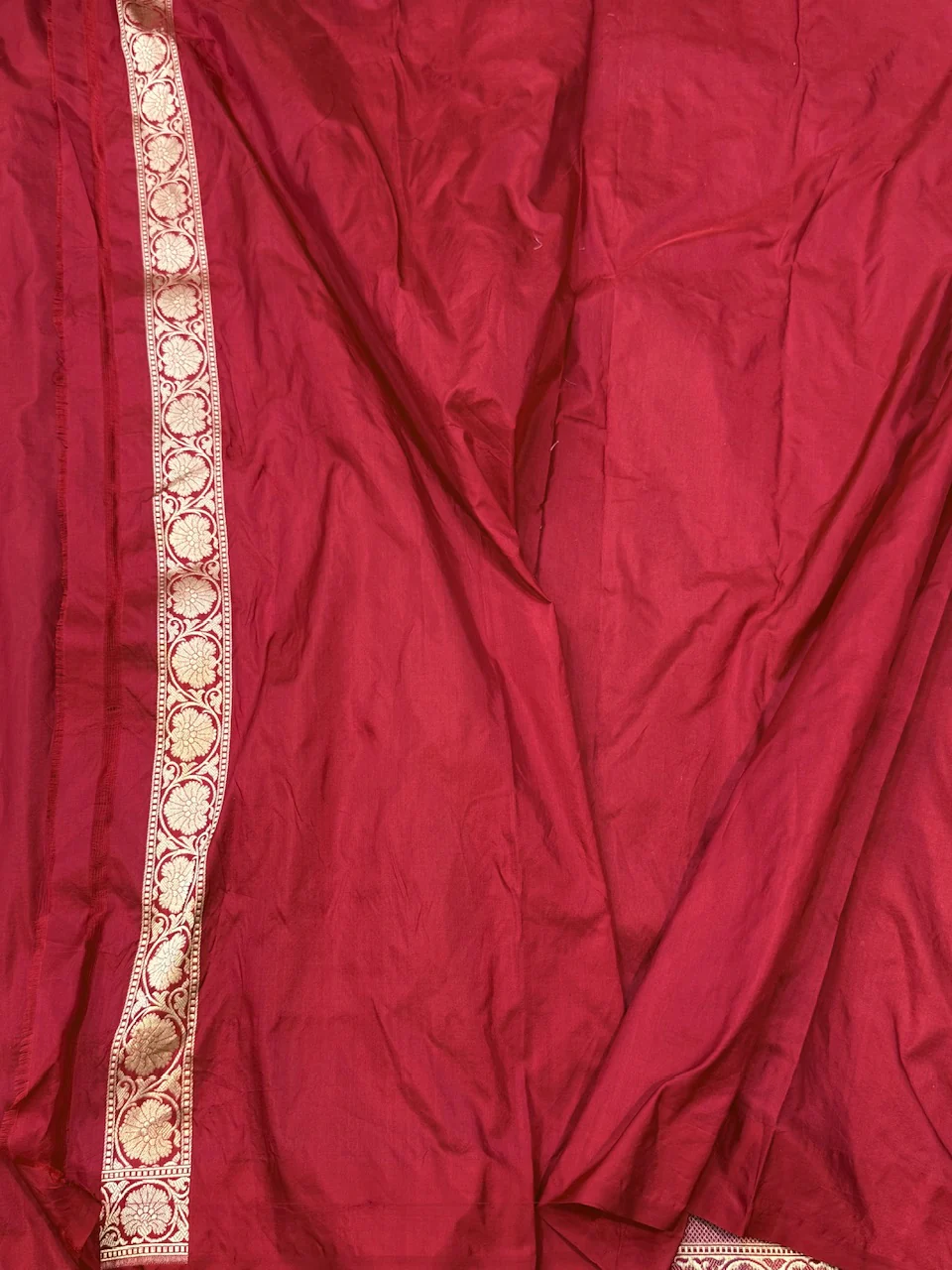 Multicolour Banarasi Pure Silk Saree – Cutwork Weave in 100% Pure Katan Silk - Image 5