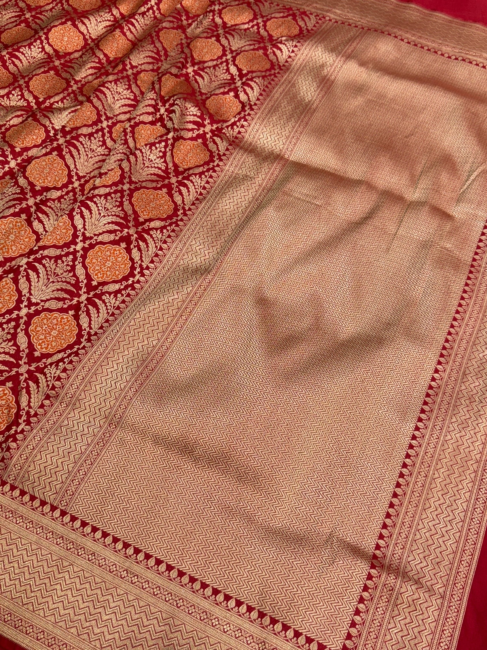 Banarasi Minakari Pure Katan Silk Brocade Saree – Rich Traditional Brocade Weave - Image 5