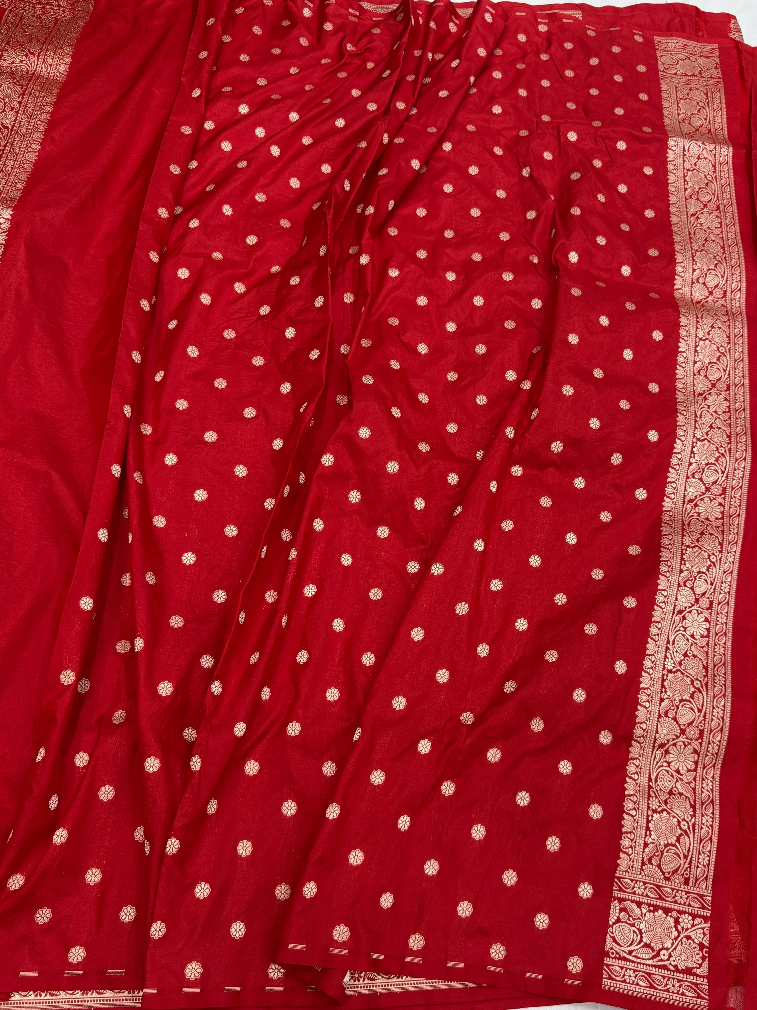 Banarasi Minakari Pure Katan Silk Saree | Pure Silk | Minakari Work | Cutwork Technique | Banarasi Katan Silk Saree - Image 12