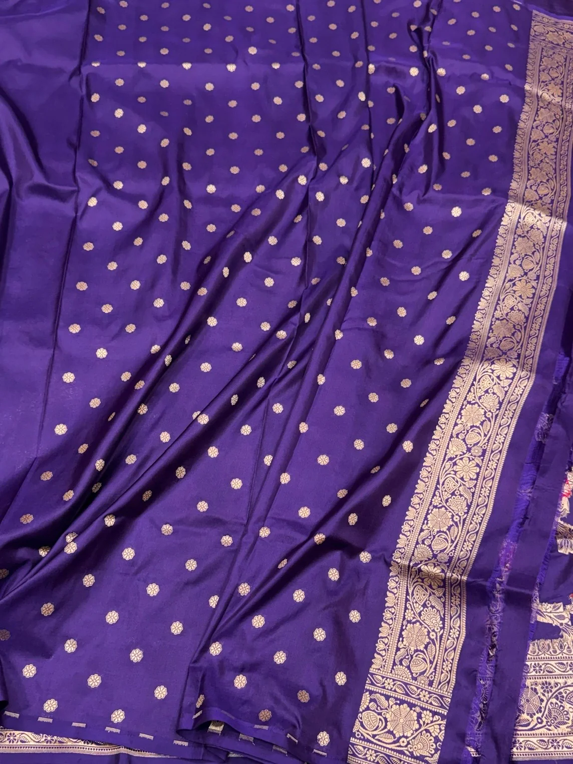 Banarasi Minakari Pure Katan Silk Saree | Pure Silk | Minakari Work | Cutwork Technique | Banarasi Katan Silk Saree - Image 6