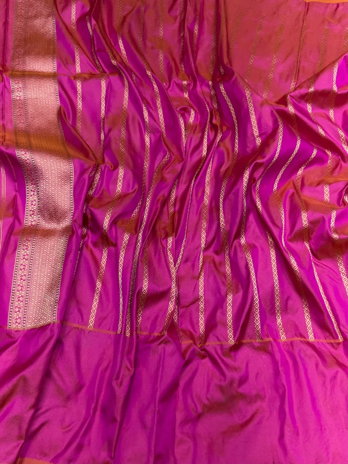 Sea Blue Handwoven Pure Banarasi Ektara Silk Saree - Image 2