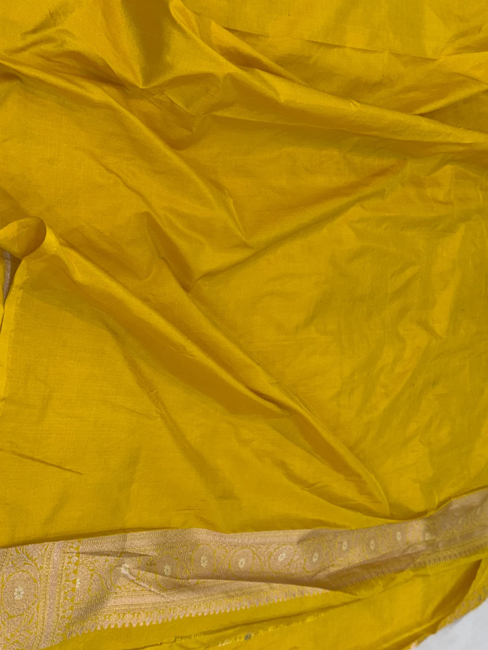 Banarasi Sona Rupa Pure Silk Saree – Gold & Silver Zari Cutwork in Pure Katan Silk - Image 8