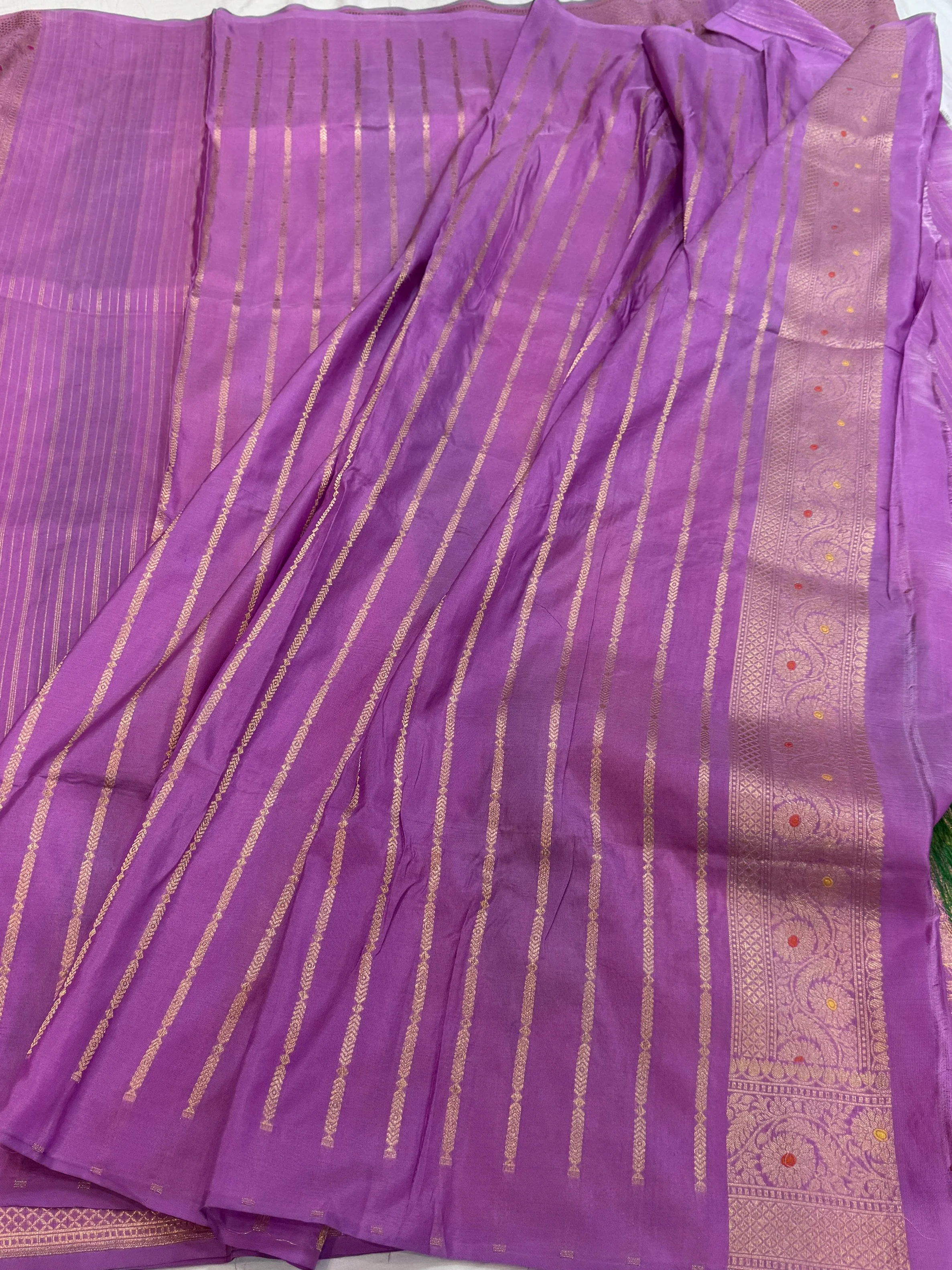 Multicolour Banarasi Pure Silk Saree – Cutwork Weave in 100% Pure Katan Silk - Image 16