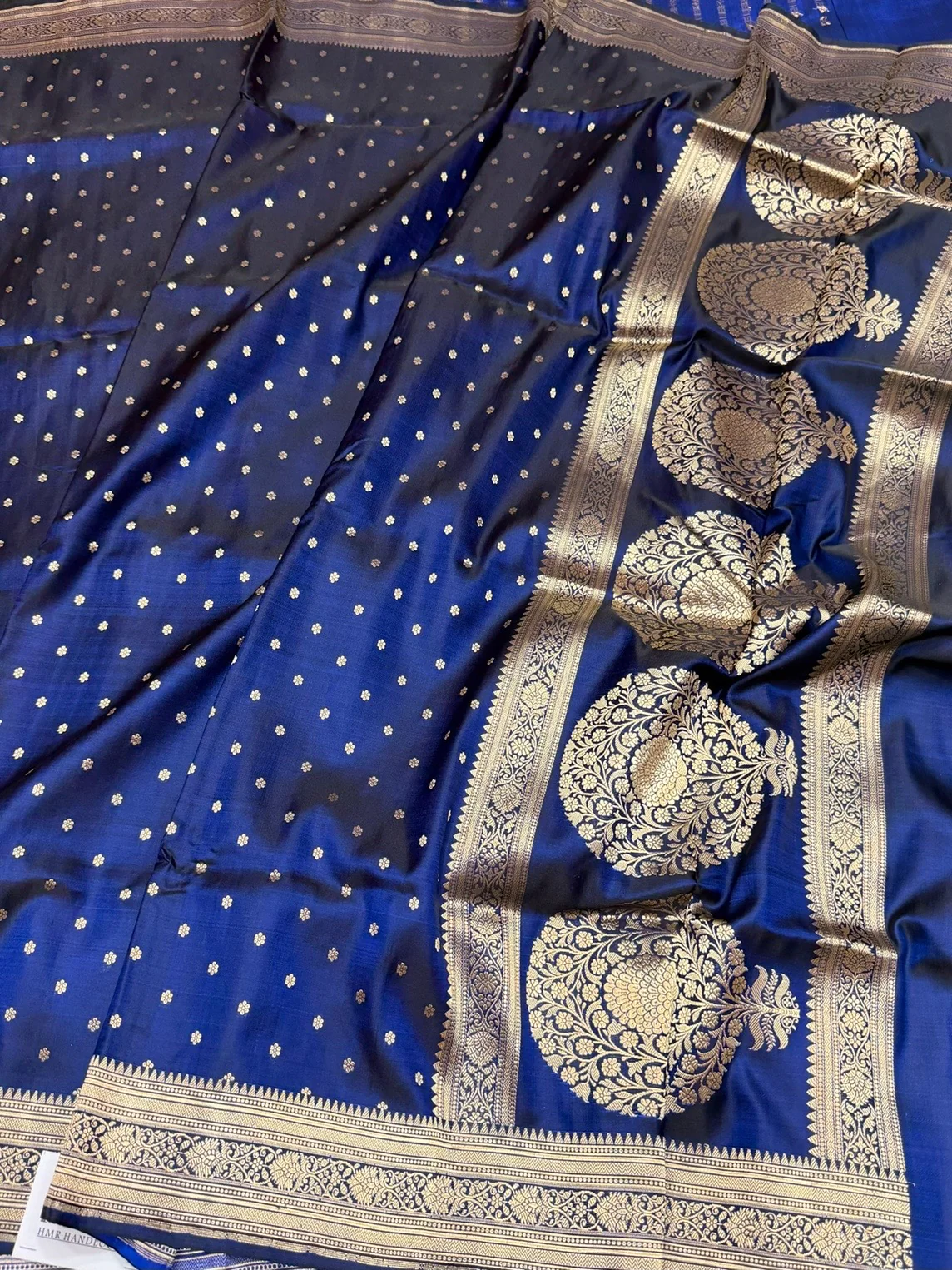 Banarasi Vintage Pure Satin Silk Saree - Image 6