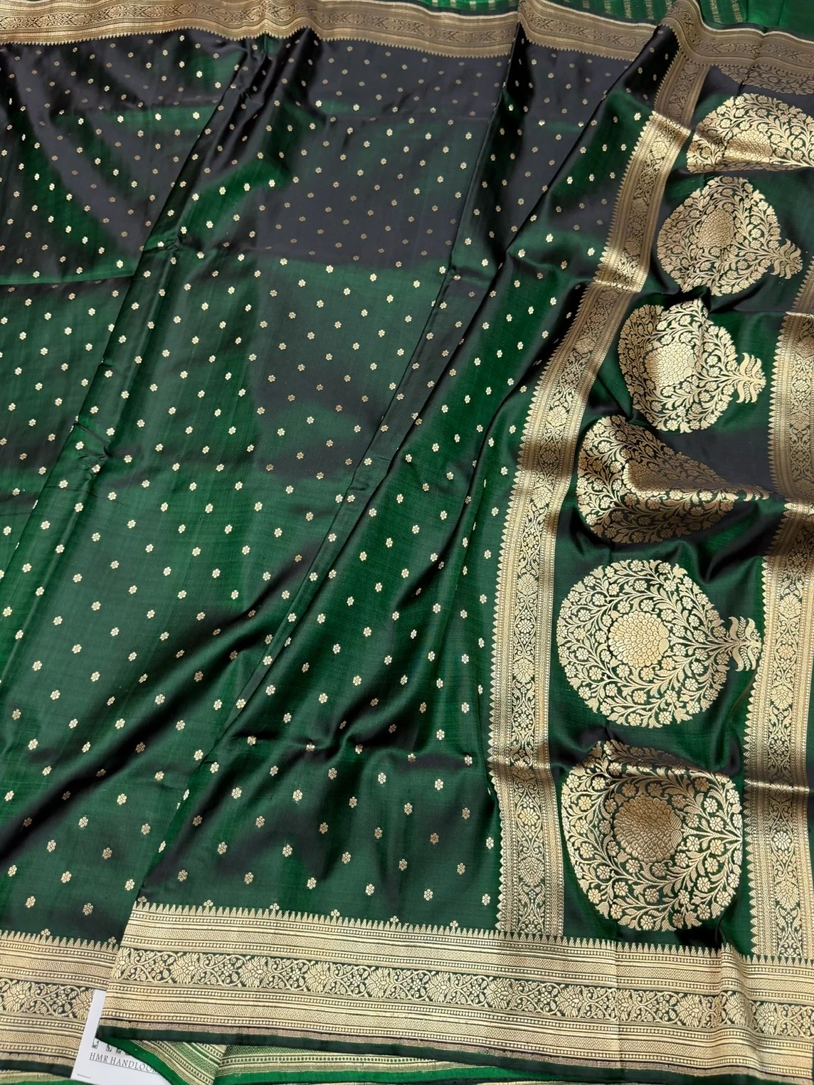 Banarasi Vintage Pure Satin Silk Saree - Image 8
