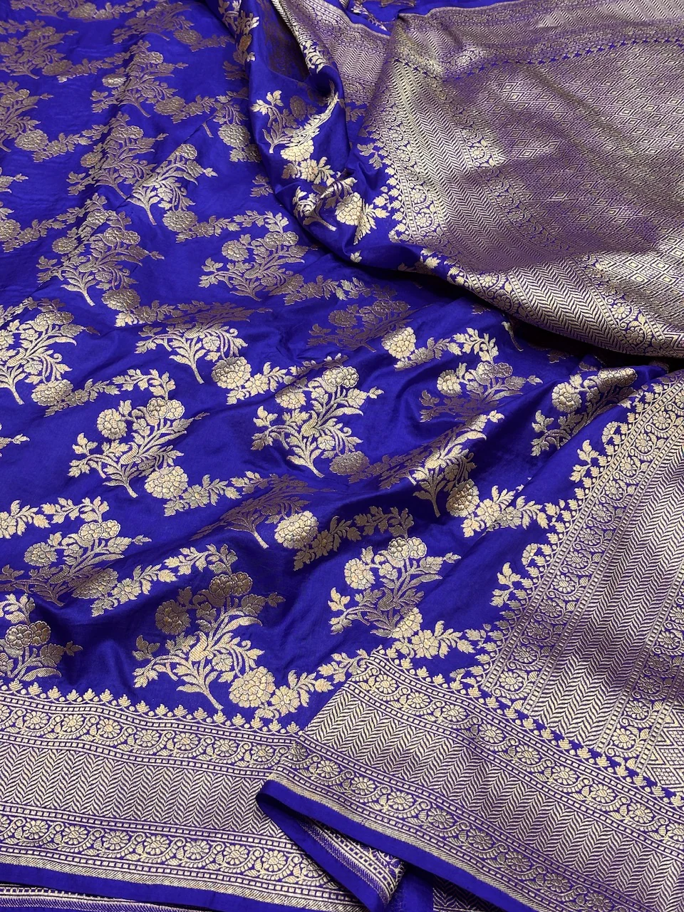 Banarasi Pure Katan Silk Saree | Pure Silk | Cutwork Technique | Banarasi Katan Silk Saree - Image 6